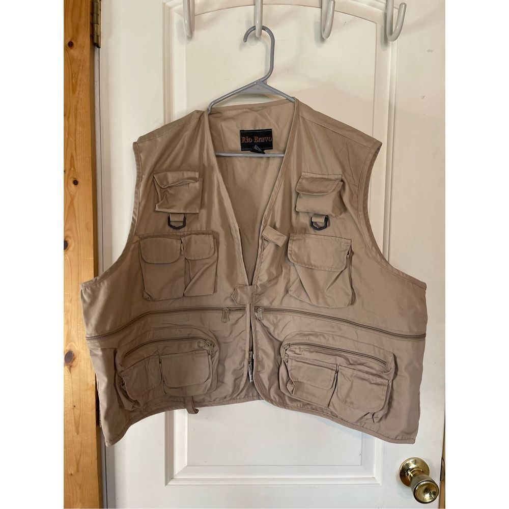 Rio Bravo men’s fly fishing vest size XXL tan